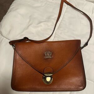 Pratesi Firenze tan leather portfolio bag